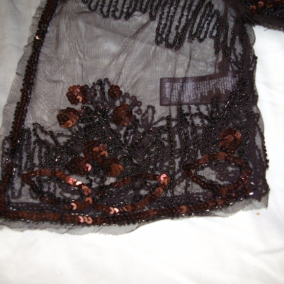 Beautiful Women's Sequin Short sleeve  Top Cover - Picture 3 of 6